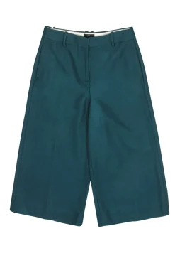 J.Crew - Emerald Green Cropped Culottes Trouser Sz 10