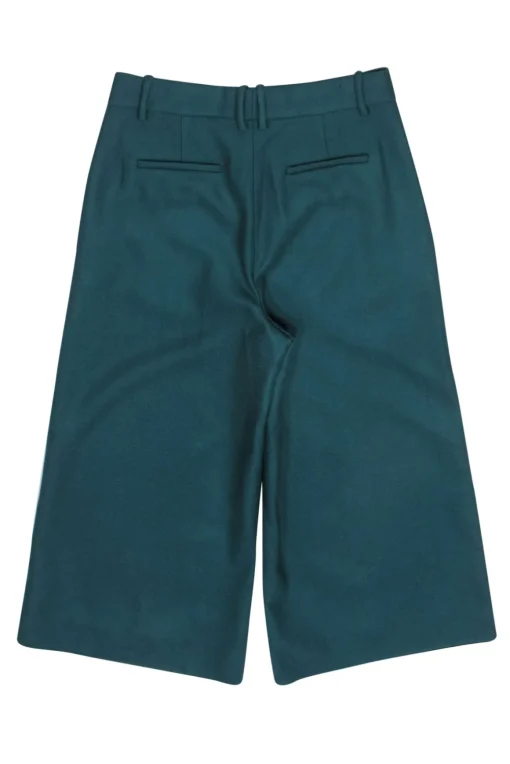 J.Crew - Emerald Green Cropped Culottes Trouser Sz 10