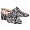 J.Crew - Grey Snakeskin Print Mule Pumps Sz 10