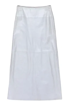 J.Crew - Ivory Leather Maxi Skirt Sz 6