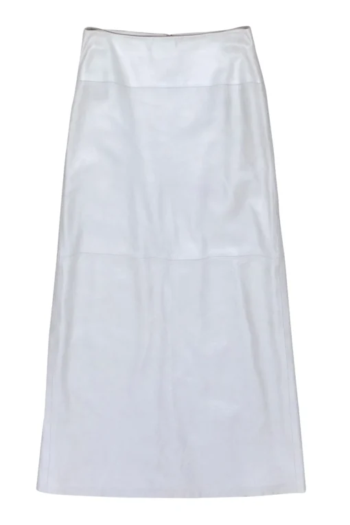 J.Crew - Ivory Leather Maxi Skirt Sz 6