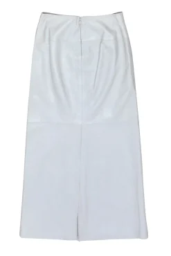 J.Crew - Ivory Leather Maxi Skirt Sz 6