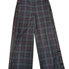 J.Crew - Navy & Green Plaid Wide Leg Pants Sz 2