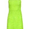 J.Crew - Neon Yellow Floral Lace Sleeveless Sheath Dress Sz 00
