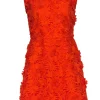 J.Crew - Orange Sleeveless Dress w/ Floral Embroidery & Appliques Sz 6