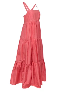 J.Crew - Pink Sleeveless Tiered Maxi Dress Sz 8