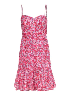 J.Crew - Red, White & Pink Floral Print Cotton Dress Sz 10