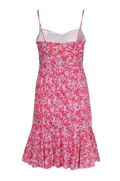 J.Crew - Red, White & Pink Floral Print Cotton Dress Sz 10