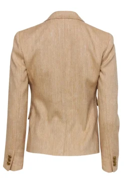 J.Crew - Tan Herringbone Linen Blend Blazer Sz 00