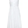 J.Crew - White Floral Eyelet Ruffled Midi Dress Sz 4