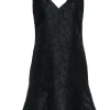 J.Crew Collection - Black Floral Embroidered Sleeveless Dress w/ Flounce Sz 6