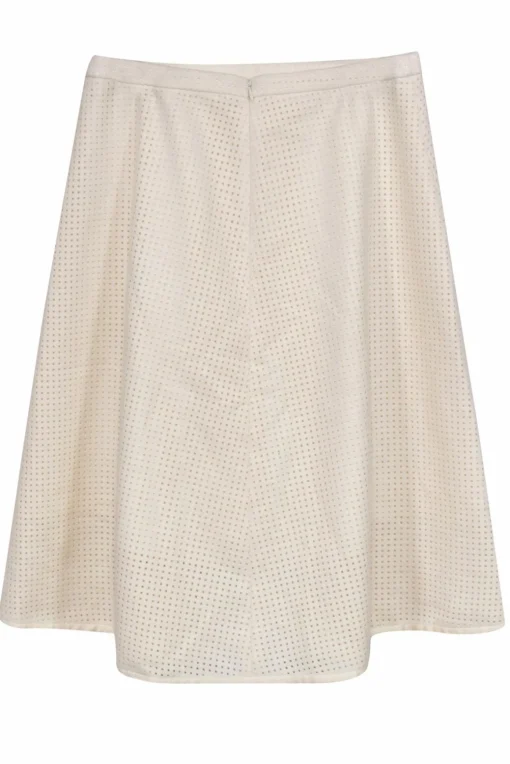 J.Crew Collection - Cream Virgin Wool Skirt w/ Square Cutout Sz 6