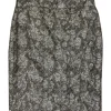J.Crew Collection - Olive Green Metallic Floral Skirt Sz 6