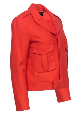 J.Crew Collection - Orange Wool Large Pocket Front Blazer Sz 6