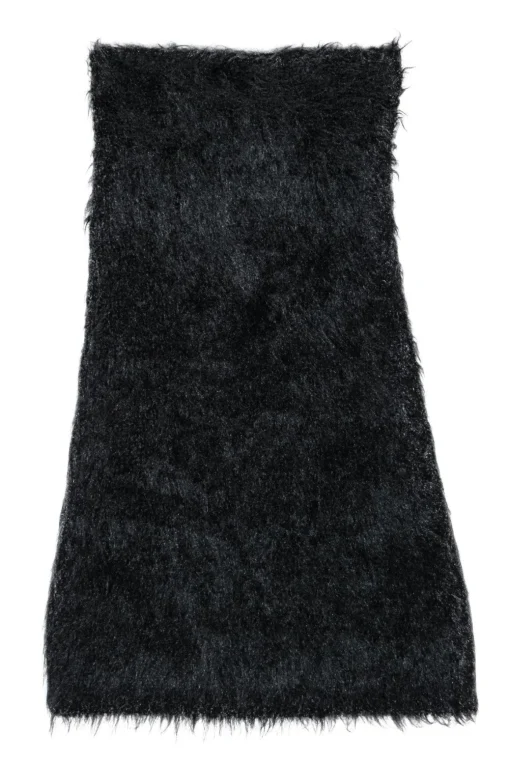 Jil Sander - Black Fuzzy Long Skirt Sz 4