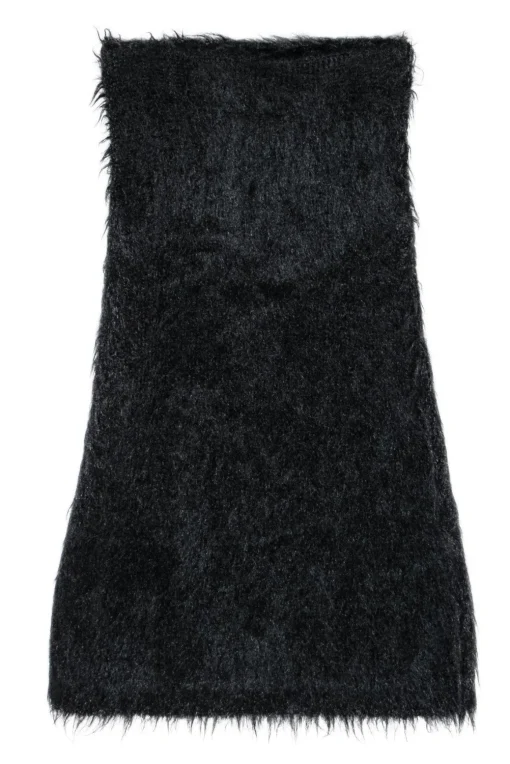 Jil Sander - Black Fuzzy Long Skirt Sz 4
