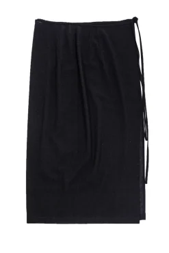 Jil Sander - Black Midi Wrap Skirt Sz 0