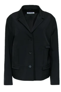 Jil Sander - Black Three-Button Notch Lapel Blazer Sz 14