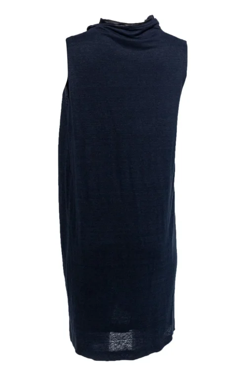 Jil Sander - Navy Drape Neck Shift Dress Sz 2