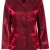 Jil Sander - Red Shiny Button-Up Blazer Sz M
