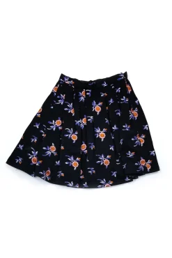 Jill Stuart - Embroidered Black Full Skirt Sz 2