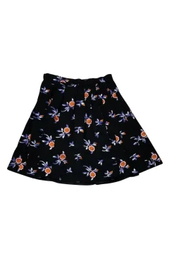 Jill Stuart - Embroidered Black Full Skirt Sz 2
