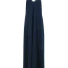 Jill Stuart - Navy Shift Silhouette Maxi Gown Sz 4