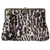 Jimmy Choo - Beige & Dark Brown Leopard Print Calf Hair Clutch