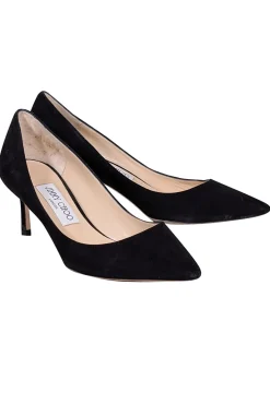 Jimmy Choo - Black Suede Pointed Toe Pumps Sz 7