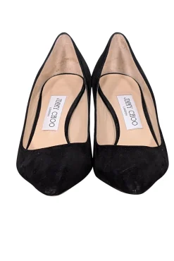 Jimmy Choo - Black Suede Pointed Toe Pumps Sz 7