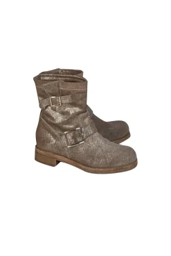 Jimmy Choo - Gold Metallic Low Boots Sz 7
