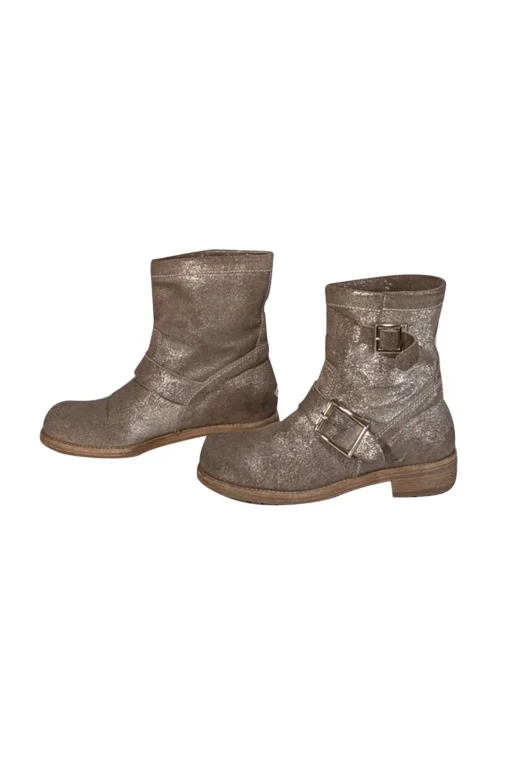 Jimmy Choo - Gold Metallic Low Boots Sz 7