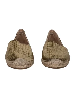 Jimmy Choo - Gold Textured Espadrille Flats Sz 7
