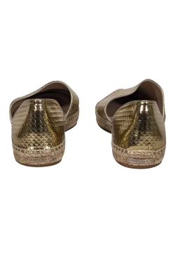 Jimmy Choo - Gold Textured Espadrille Flats Sz 7