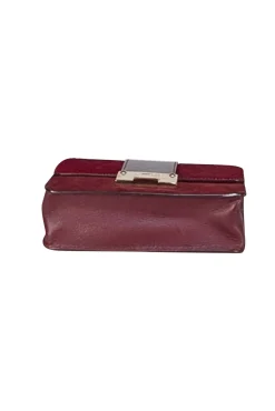 Jimmy Choo - Maroon Calf Hair & Leather Crossbody Bag