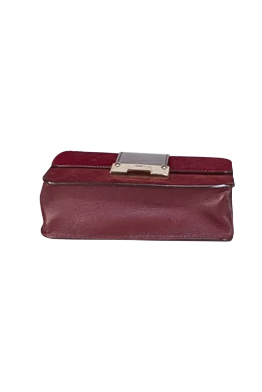 Jimmy Choo - Maroon Calf Hair & Leather Crossbody Bag