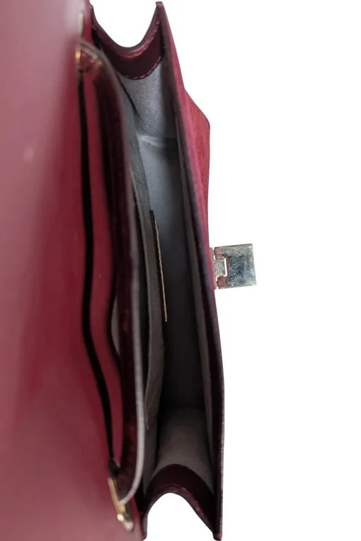 Jimmy Choo - Maroon Calf Hair & Leather Crossbody Bag