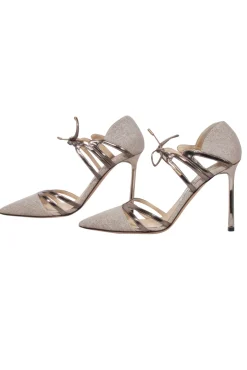 Jimmy Choo - Nude Metallic Pointed Toe Pumps Sz 8