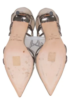 Jimmy Choo - Nude Metallic Pointed Toe Pumps Sz 8