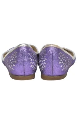 Jimmy Choo - Purple & Silver Laser Cut Print Flats Sz 8
