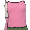 John Galliano - Vintage Pink Patchwork Wool Blend Camisole Sz S