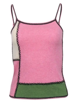 John Galliano - Vintage Pink Patchwork Wool Blend Camisole Sz S