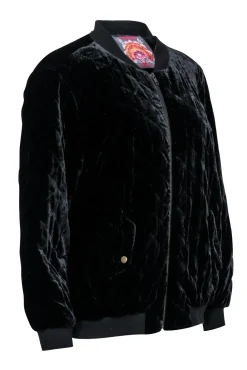 Johnny Was - Black Velvet Bomber Jacket Sz M