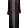 Johnny Was - Brown & Black Leopard Print Velvet Embroidered Kimono Sz M