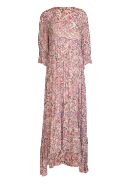 Johnny Was - Light Pink & Multicolor Floral Print Dress Sz M
