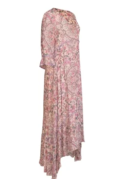 Johnny Was - Light Pink & Multicolor Floral Print Dress Sz M