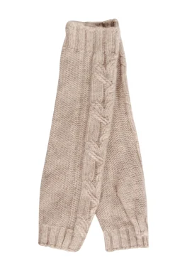 Johnstons of Elgin - Tan Cashmere Arm Warmers