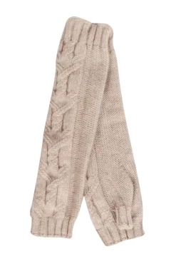Johnstons of Elgin - Tan Cashmere Arm Warmers