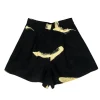 Joie - Black & Beige Brushstroke Print High Waisted "Benedita" Shorts Sz 2