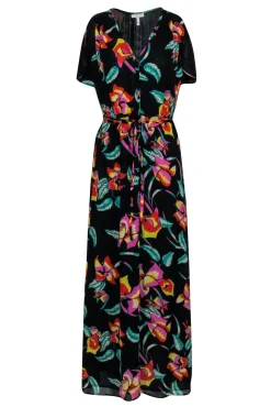 Joie - Black & Multicolor Floral Maxi Dress Sz XS